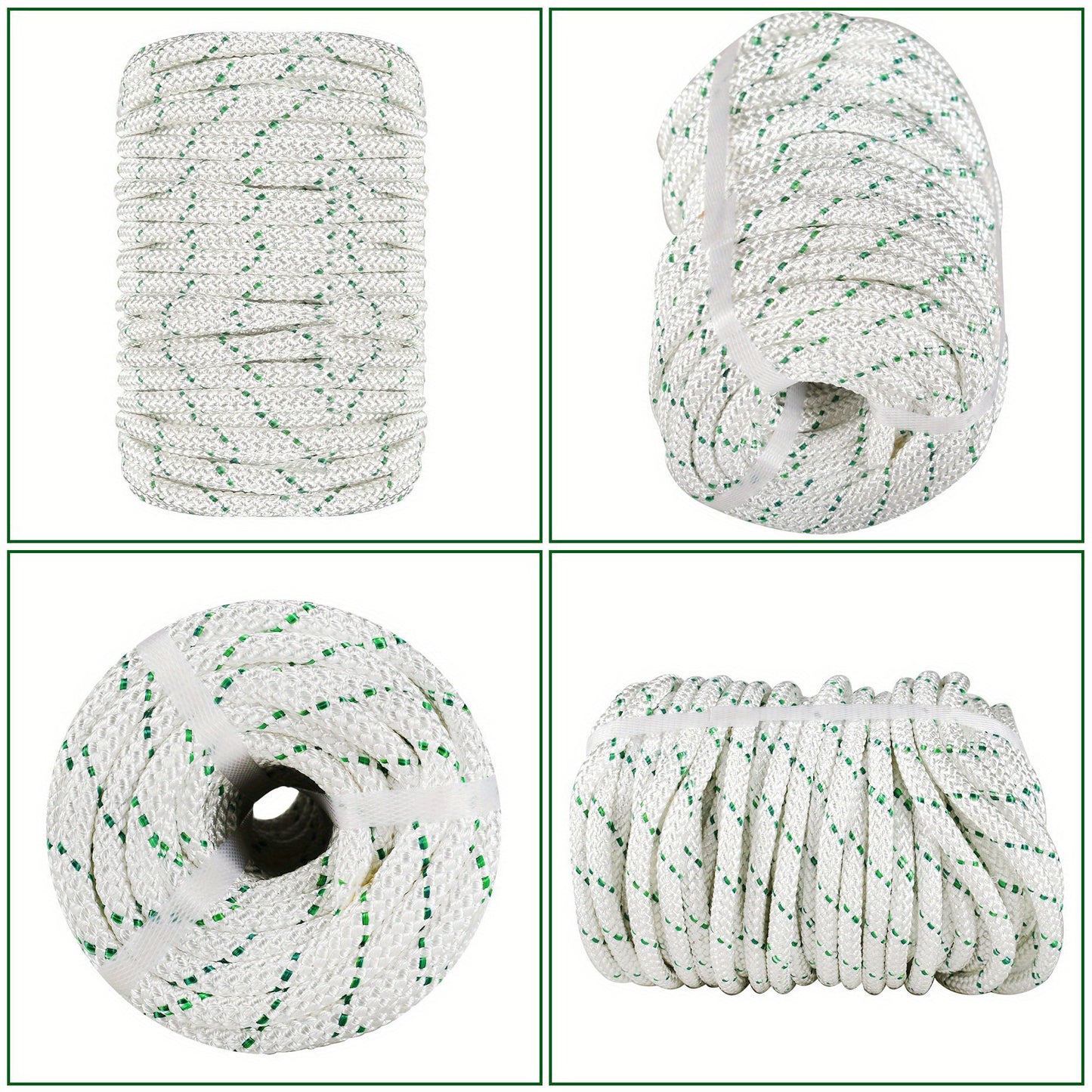 High-strength WALTYOTUR | 3\u002F8 In X 100 Ft | Polyester | High-strength | Tree Work Rope For Sailboat Camping And Horticultural Farm Operations | 2124 Lbs. Maximum Pull