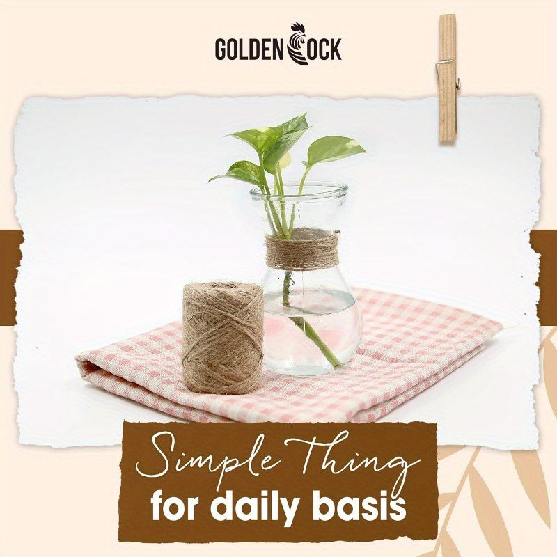 2mm x 164ft Natural Jute Twine Rope - High-Quality Biodegradable Craft String for Gardening, Gift Wrapping, Wedding & Christmas Decor - Durable, Lightweight, Easy to Knot, Rope for Crafts, Gardening Supplies, Rustic Appearance
