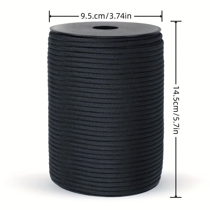 100m\u002F3937.01inch 9-Core Paracord Rope, 4mm Diameter, Polyamide Material, Fit, Tensile Strength Up to 5 lbs, for Outdoor Survival Gear, Camping Straps, and Umbrella Tent Lanyards