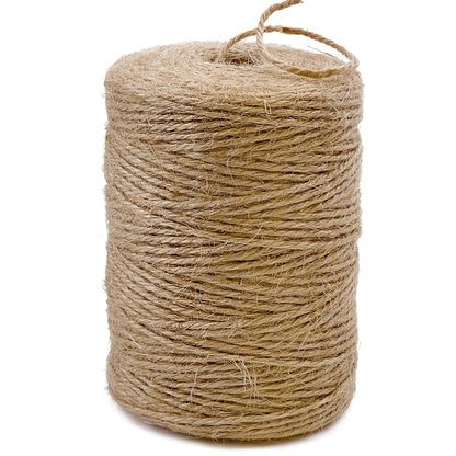 Natural Jute Twine String - High-Quality Brown Jute Fiber for Crafts, Gift Wrapping, Gardening, Crochet, Knitting & Macrame Decor - Durable & Versatile Crafting Supplies, Gardening Twine | Rustic Look | Textured Surface, Jute Rope for Crafts