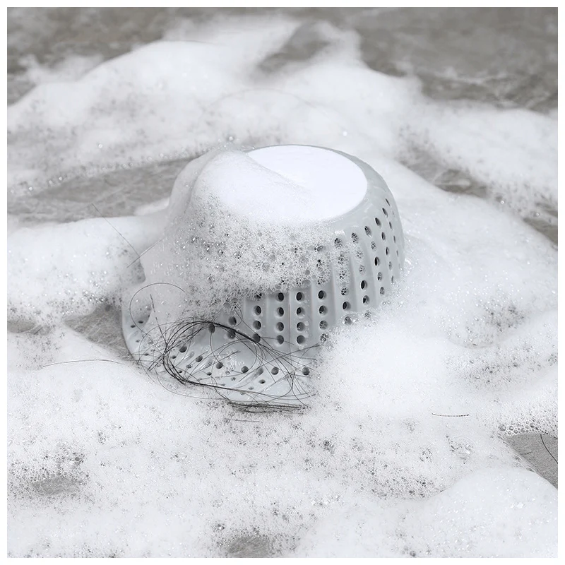 10 - Pack Universal Silicone Drain Hair Catcher - Flexible Bathroom Sink Cover for Pop-Up & Standard Drains, Leak-Proof Design